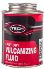 8oz Bottle w/Brush Cap Heavy-Duty Blue Vulcanizing Fluid Tire Repair Cement Use with TECH Tire Stems and Patches 